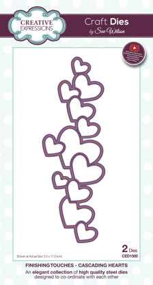 Creative Expressions Craft Dies By Sue Wilson - Finishing Touches-Cascading Hearts