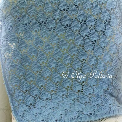 Blue Lace Baby Blanket