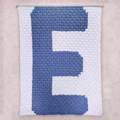 C2C - Letter E - Corner to Corner Blanket