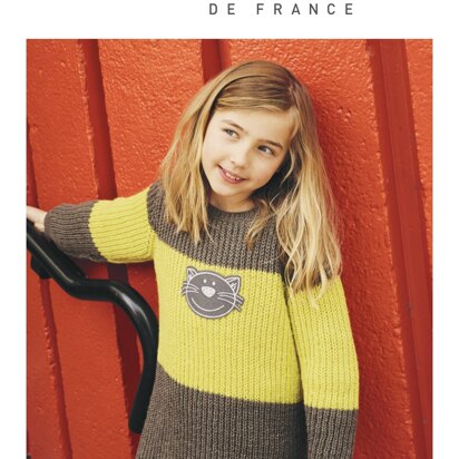 Girl Sweater in Bergere de France Ideal - M1154 - Downloadable PDF