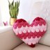 Bubble Stitch Heart Pillow