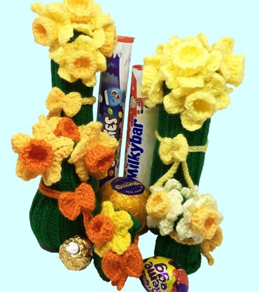 Daffodil holders:chocolate orange, cream egg etc