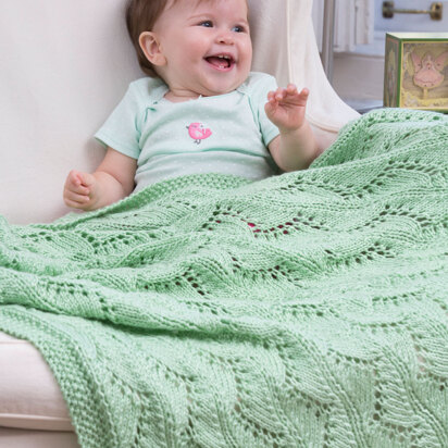 Lace Chevrons Baby Blanket in Red Heart Soft Baby Steps - LW4081EN