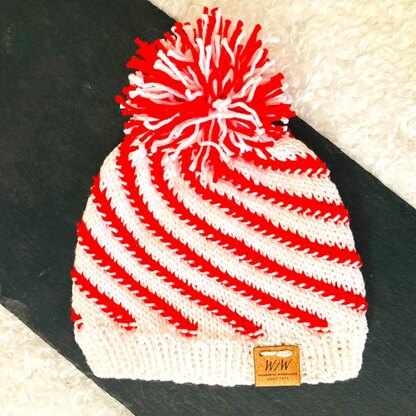 Candy Cane Baby Hat