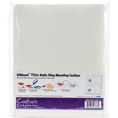 Crafter's Companion EZMount Static Cling Mounting Foam 8.5"X11"  10/Pkg - For Stamps Already W/Foam