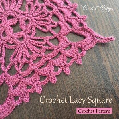 Crochet Lacy Granny Square pattern