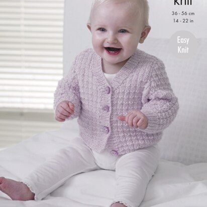 Waistcoat and Cardigans in King Cole Baby Pure DK - 4903 - Downloadable PDF