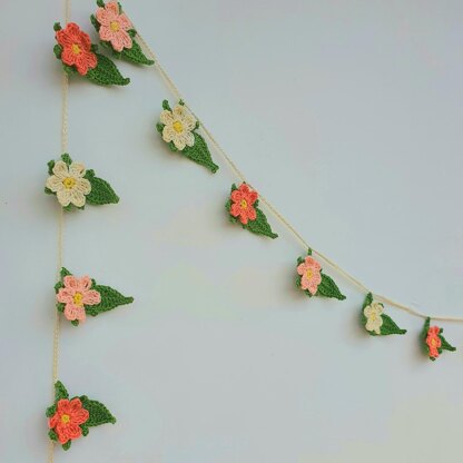 Spring easter flower garland