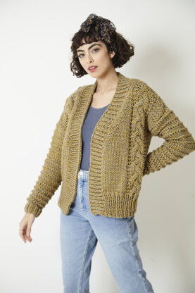 Sweater & Edge to Edge Jacket in King Cole Big Value Super Chunky Stormy - 5842 - Leaflet