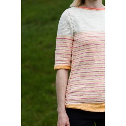 713 Easy Day Tee - Jumper Knitting Pattern for Women in Valley Yarns Longmeadow