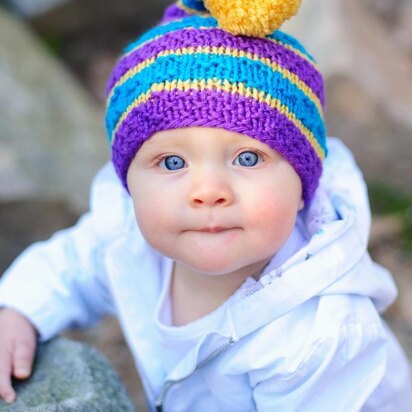 Textured Stripe Stocking Cap