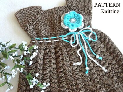 Knitting PATTERN Baby Girl Outfit Christening