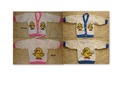 Cute Duck / Chick Cardigan for Baby / Toddler