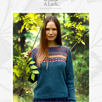 "Georgina Jumper" - Jumper Knitting Pattern For Women in Willow & Lark Woodland