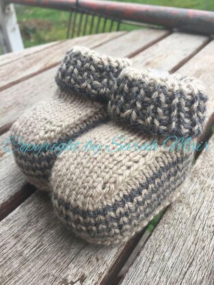 Grey Boy's Baby Booties