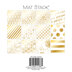 American Crafts DCWV Single-Sided Cardstock Stack 6"X6" 40/Pkg - Gold Foil - White W/Gold Foil