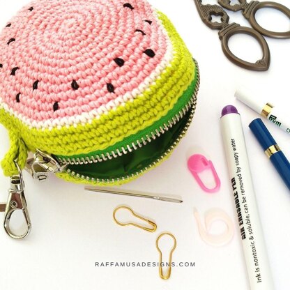 Watermelon Zipper Purse