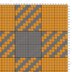C2C CROCHET PATTERN Orange Plaid Blanket Sofa Afghan Square Throw 74x74 inch