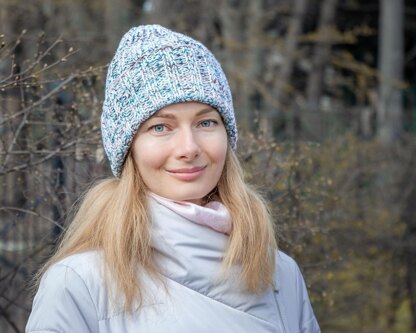 Knitting Pattern Melange Pure Wool Hat