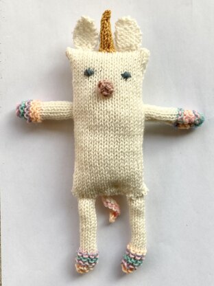 The Unicorn knitted animal soft toy