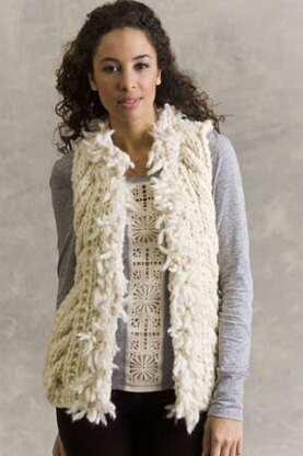 Twain Cabled Vest in Tahki Yarns Big Montana