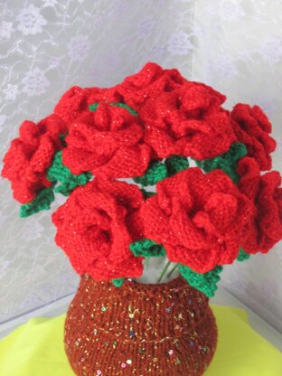 Flower and Vase 13 Roses