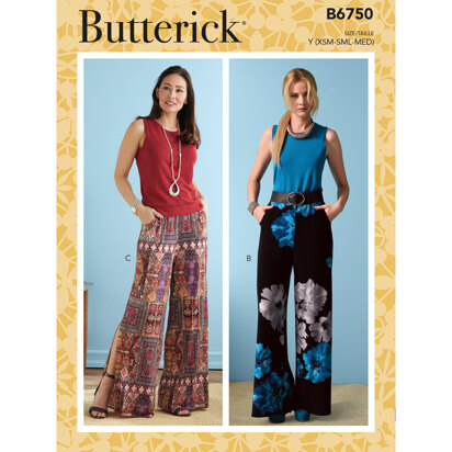Butterick Kurze Hosen und Hosen mit elastischer Taille für Damen B6750 - Schnittmuster