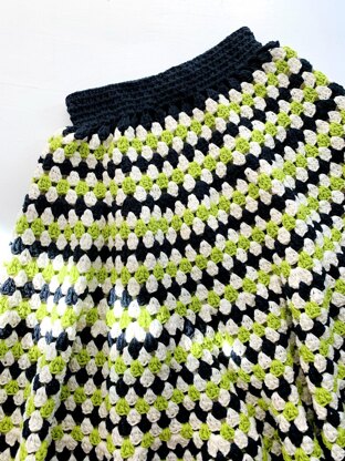 Granny Stripe Tiered skirt