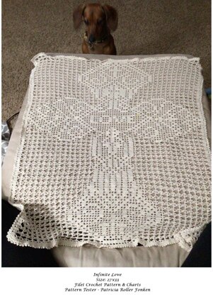 Infinite Love Pattern - Filet Crochet Wall Decor