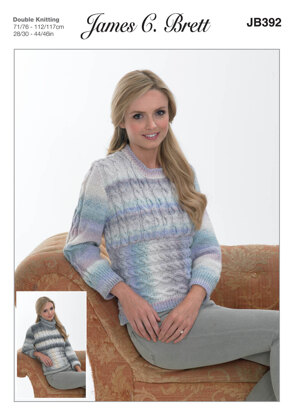 Sweaters in James C. Brett Marble DK - JB392 - Leaflet