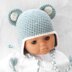 Earflap Teddy Bear Hat Crochet Pattern