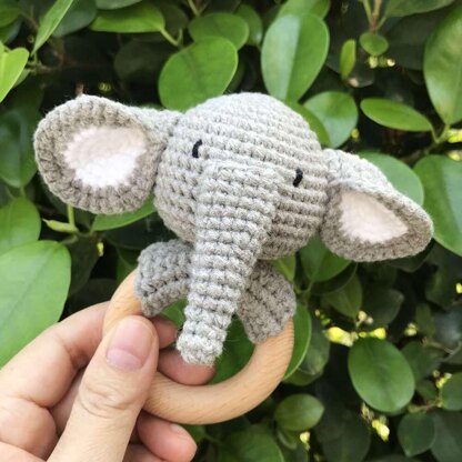 Crochet Elephant,Crochet Baby Rattle Elephant,Crochet Pattern Elephant,Easy Crochet Pattern,Crochet Patterns for Newborns