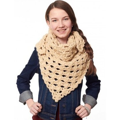 Kerchief Scarf in Bernat Softee Chunky