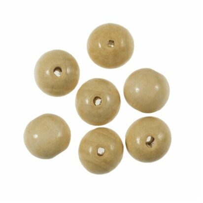 Trimits Beads: Beech Wood: 20mm: Pack of 7