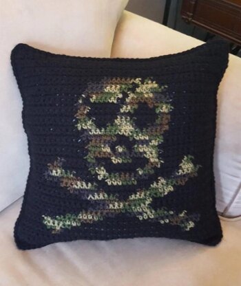 Skull and Crossbones Pillow