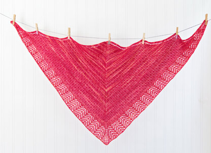 Sweet Clementine Triangular Shawl in SweetGeorgia Superwash Sport - Downloadable PDF