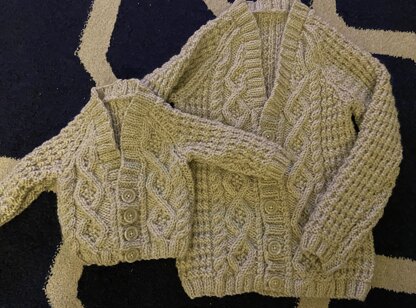Baby and child’s Aran cardigans