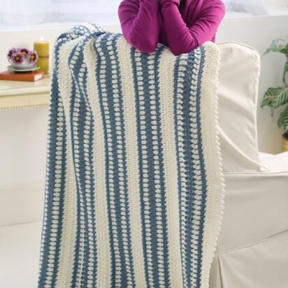 Blue Ice Throw in Red Heart Super Saver Economy Solids - WR2049