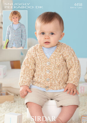 Cardigans in Sirdar Peekaboo DK - 4458 - Downloadable PDF