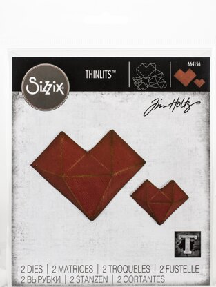 Sizzix Thinlits Dies By Tim Holtz - Faceted Heart