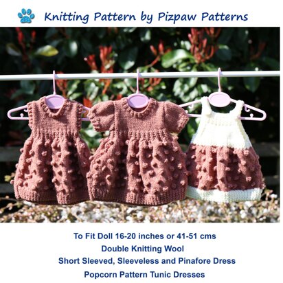 Dolls Dresses Knitting Pattern (no 124)