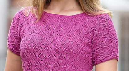 Diamond and Bobble Lace Top #194