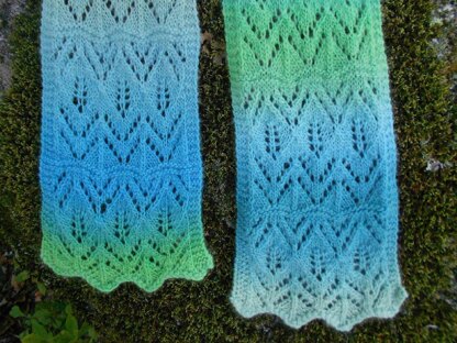 Floating Leaves Lace Scarf