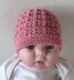 Kerry - Texture stitch 8ply baby beanie with garter brim