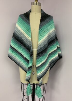 Mint chocolate chip shawl