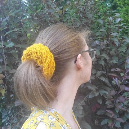 Star Stitch Hair Tie Scrunchie Knitting Pattern