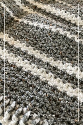 Cozy Man Cave Throw Crochet V-Stitch Blanket