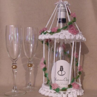 Champagne Birdcage Wedding Wine Bottle Decoration