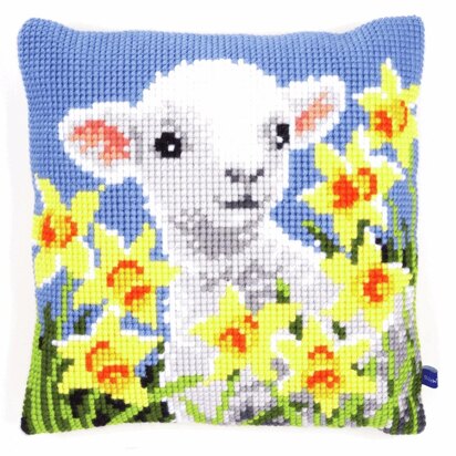 Vervaco Cross Stitch Kit: Cushion: Lamb - 40 x 40cm
