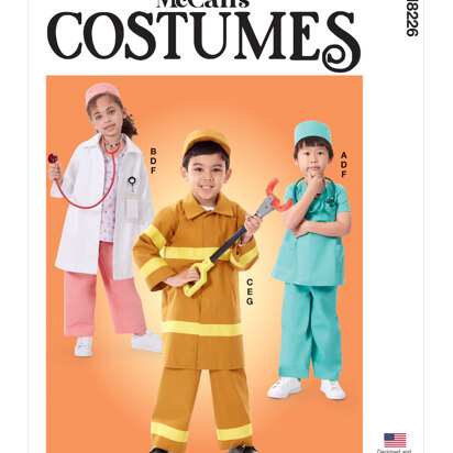 McCall's Children's First Responder Costume M8226 - Paper Pattern, Size 3-4-5-6-7-8